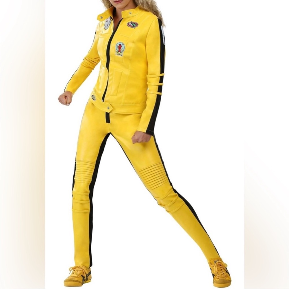 NEW Kill Bill Beatrix Kiddo Miramax Faux Leather 2 Piece Pant Jacket Size XL NWT